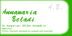 annamaria beladi business card